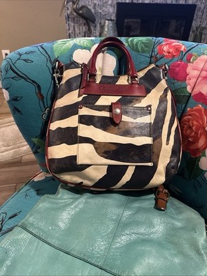 Dooney & Bourke Florentine juliette leather zebra print purse bag