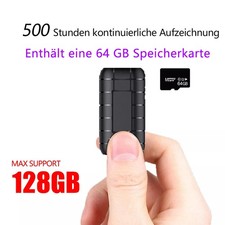 500 Stunden Aufnahme Mini Stimme Recorder Sprachaufzeichnungsger&auml;t 64GB ~