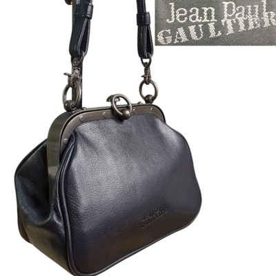 90's✨️Jean Paul Gaultier ガマ口 メタル ハンドバッグ Jean Paul Gaultier 90s Metal Plate Gachako Leather Shoulder