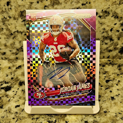 Panini 2025 Prizm Jordan James RC Auto Purple Power Prizm 1/49 #323 49ers