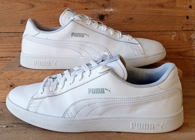 Puma Smash V2 Low Leather Sneaker UK9/US10/EU43 365215-07 Triple White