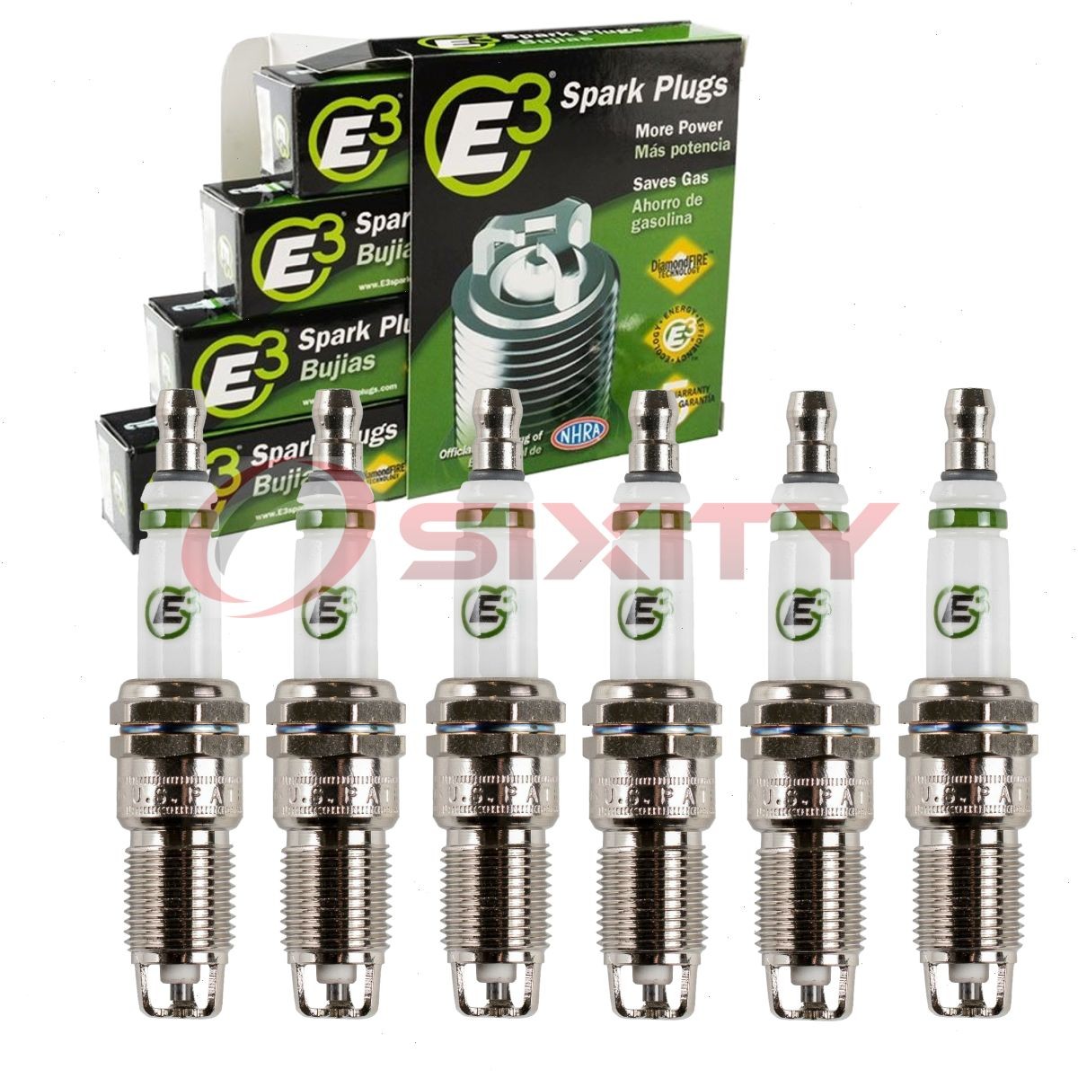 6 pc E3 Spark Plugs for 1993-2005 Pontiac Grand Am 3.1L 3.3L 3.4L V6 nb
