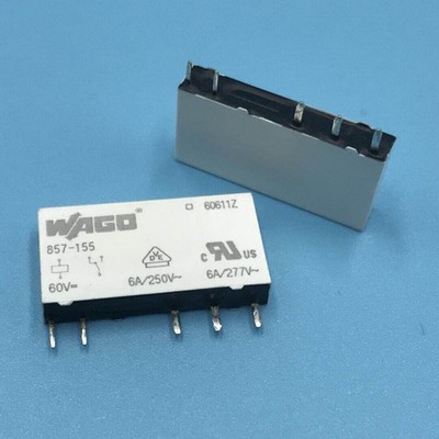 1PC WAGO 857-155 DC60V General Purpose Relay 6A 60VDC 5 Pins