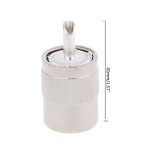 UHF Male PL259 Plug Solder RG8 RG213 LMR400 7D-FB Cable Connector Silver