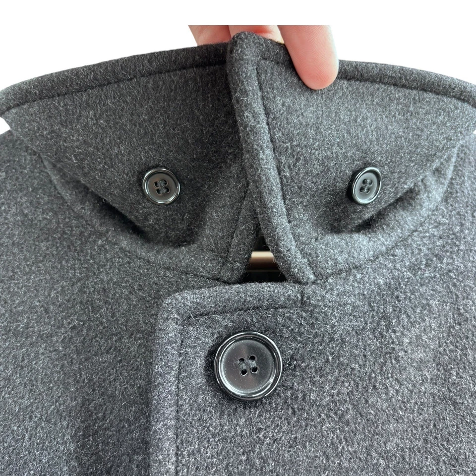 Brooks Brothers 100% ягненка шерсти средней длины пальто 46R 46 шерсти пальто древесный уголь - Изображение 4 из 4