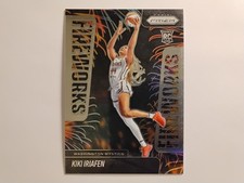 2025 Panini Prizm WNBA - Fireworks #13 Kiki Iriafen (RC) Mystics