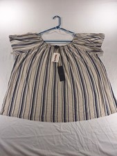 W5 Who Wear What Women s XL Top Blue Beige St...