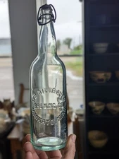 Pre Prohibition Quart Wm Bierbauer Brewing Mankato Minnesota Minn MN Beer Bottle