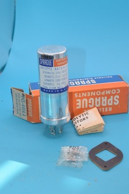 NOS Sprague Electrolytic Capacitor PCL-4414.4 - 290-30-10-100 MF 150-150-150-10v