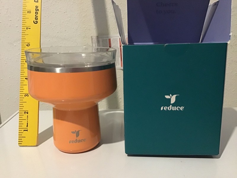 REDUCE 16 OZ SALTINI TUMBLER WITH 360 SALT & SIP LID Coral  NWT
