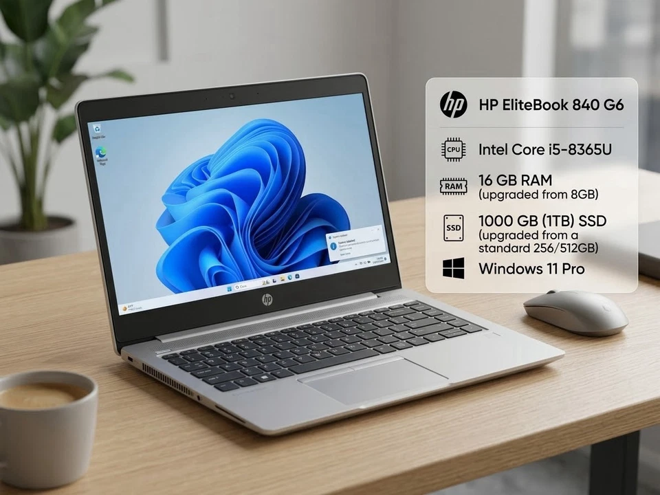 HP EliteBook 840 G6 · i5-8365U · 16GB · 1TB, foto 2 di 5