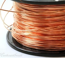 Copper Wire, 20 Gauge ROUND Dead Soft, Copper Jewelry Wire, 20 Feet, 02