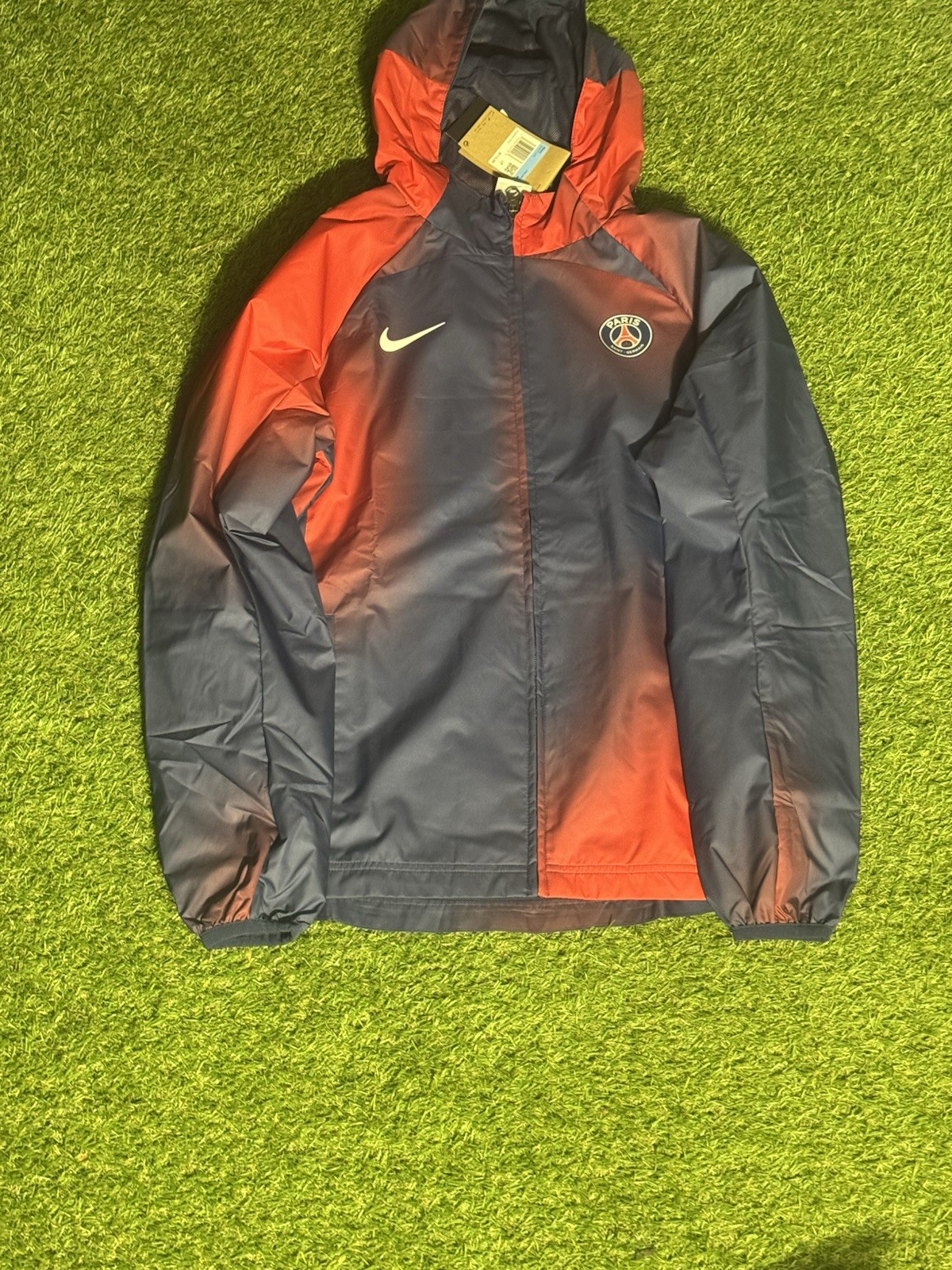 SACAI X NIKE Giacca con cappuccio e zip intera Nike uomo Navy Paris Saint Germain AWF Raglan taglia M