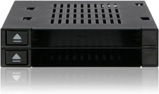 Dual 2.5 Inch SSD HDD Dock Enclosure for 3.5 Inch Bay Hot Swap SATA SAS Trayless