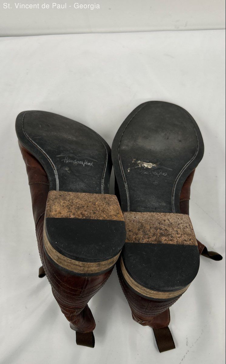Hugo Boss Brown Leather‎ Handcrafted Italian Made Chelsea Slip-On Boot Men 8 Hugo Boss Brown Leather Handcrafted Italian Made Chelsea  main image 3