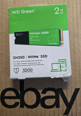 WD Green SN350 2TB M.2 PCIe NVMe SSD - Black/Green (WDS200T3G0C)  NEXT DAY SHIP!