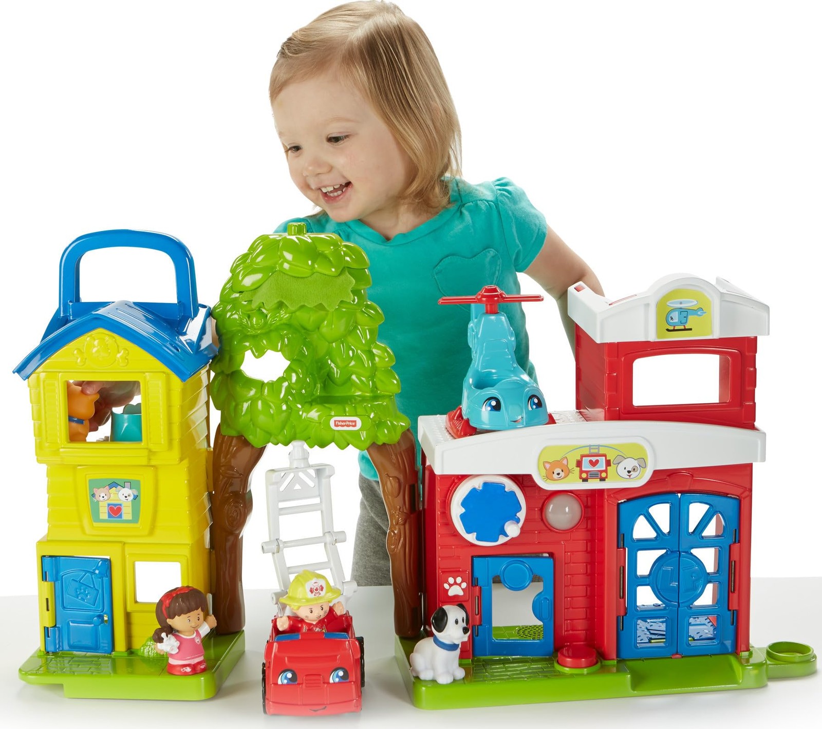 Fisher-Price Little People Toddler Toy Animal Rescue Playset with Lights Sounds