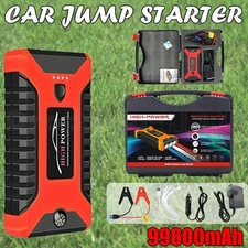 99800mAh Portable Car Jump Starter Power Bank Pack Battery Charger Booster 12V~
