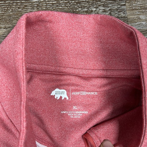Maglione Onward Reserve XL 1/4 Zip Bianco Uomo Golf Manica Lunga Performance Rosa - Foto 4 di 6