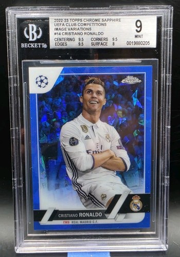 2022-23 Topps Chrome Sapphire UEFA Club Competitions Cristiano Ronaldo VARIATION