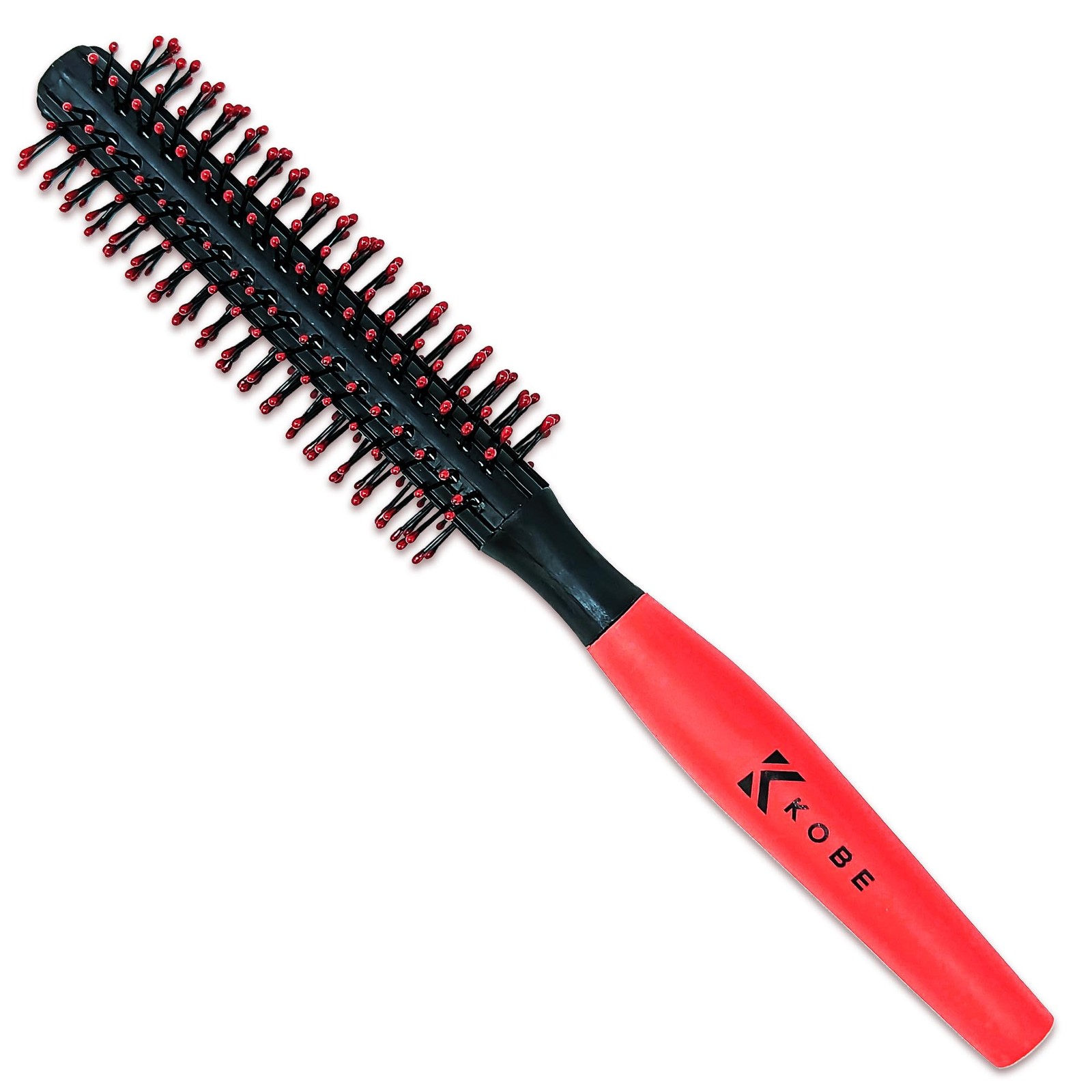 Kobe Professional Quiff Roller Small Round Hair Brush with Red Small,