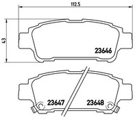 Brembo P 83 056 Bremsbelagsatz, Scheibenbremse For Toyota