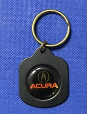 Classy Vintage ACURA Metal & Acrylic Keychain Key Ring - New Old Stock Free Ship