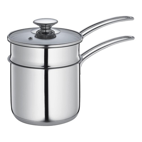Doppelkessel/Bain Marie Set mit Glasdeckel, 1,6 Quart, 5,5" Durchmesser