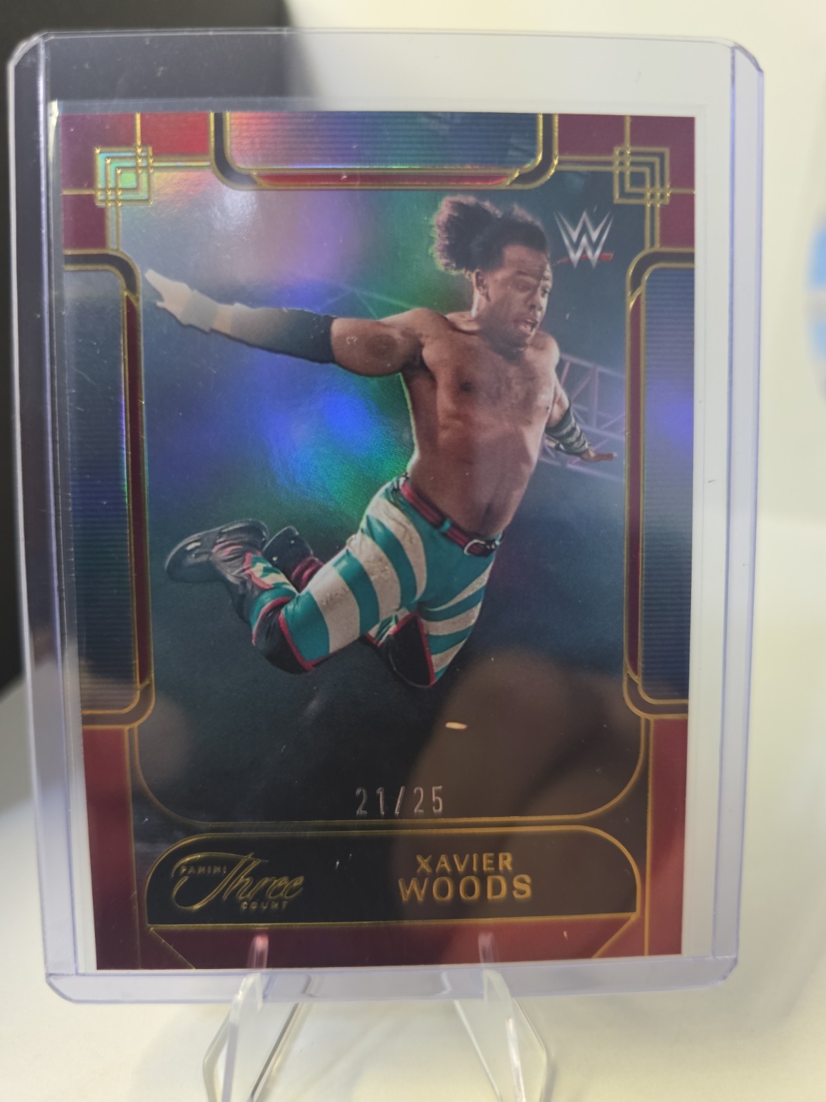 2024 Panini Three Count WWE No. 41 Xavier Woods /25 