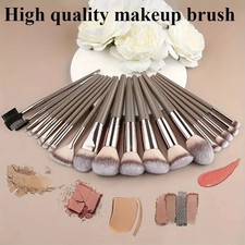 13PCS Vegan Makeup Brush Set-Rose Gold Luxury Brushes with Hybrid Fiber Bristles