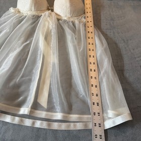 Victoria's Secret Sexy Little Things Babydoll Top 34B Ivory Lace Lingerie Bridal