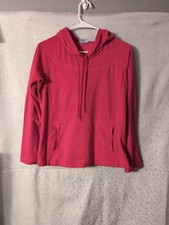 Columbia Pink Fleece Pullover Hoodie Women's Size M Pockets