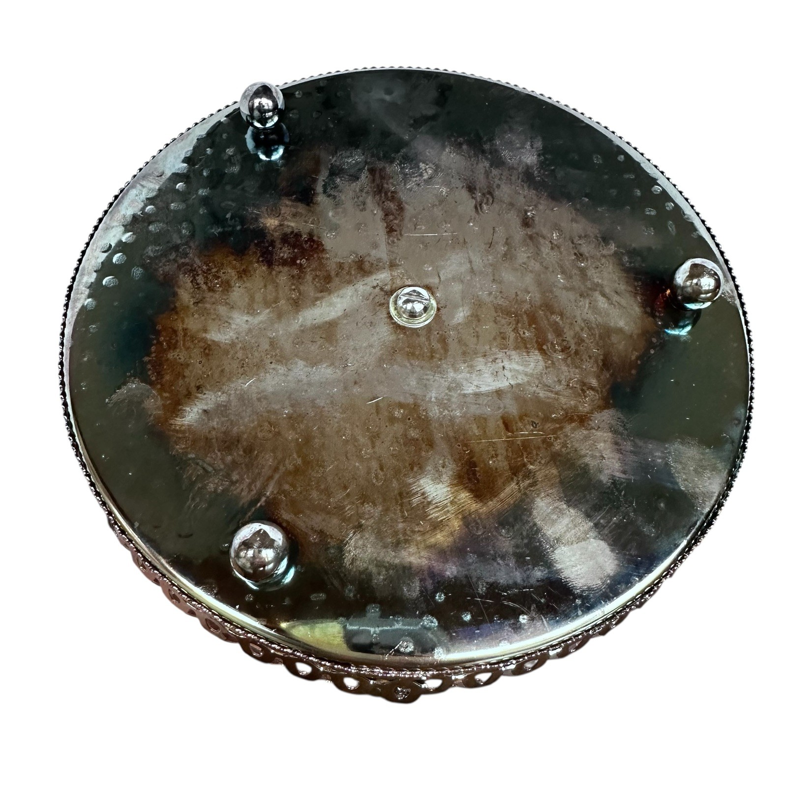 Vtg. Leonard Silver Mfg. 7 Piece Silver Plate + Crystal Cordial Set #8017 in Box