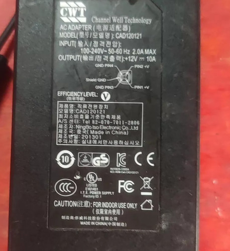 CWT CAD120121 4pin12V 10A Netzteiladapter Ladegerät Für NAS/Surveillance/Routers