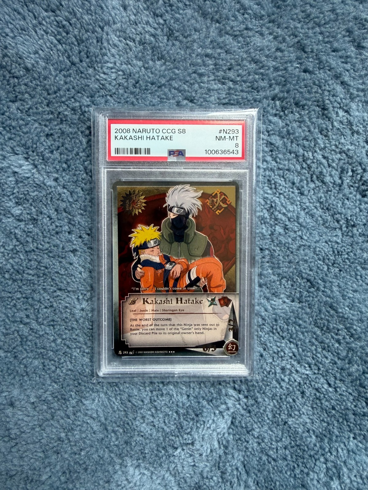 2008 Naruto CCG Series 8 Battle Of Destiny Kakashi Hatake #N293 PSA 8 NM-MT view 1