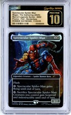 CGC Pristine 10 Signed Robbie Daymond Spectacular Spider-Man (Borderless) Foil
