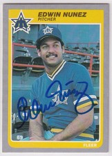 Ed Nunez 1995 Fleer (TOUGH) SIGNED CARD AUTOGRAPHED Edwin