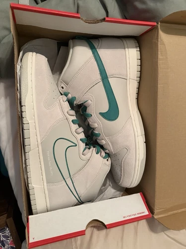 Size 13 - Nike Dunk High First Use Sail Light Bone/Green Noise