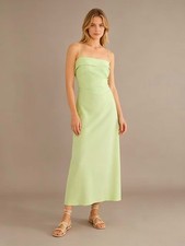 NWOT Farm Rio Cotton Sleeveless Midi Dress Green Sz L