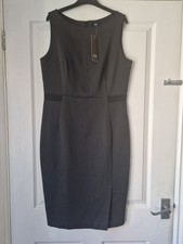 #ladies F&F Charcoal Grey Pencil Dress. Professional Work Wear Size 12 New Tags