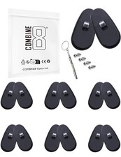 Eyeglass Nose Pads, 6 Pairs Black Soft Silicone Glasses Nose Pad with 1Pc Scr...