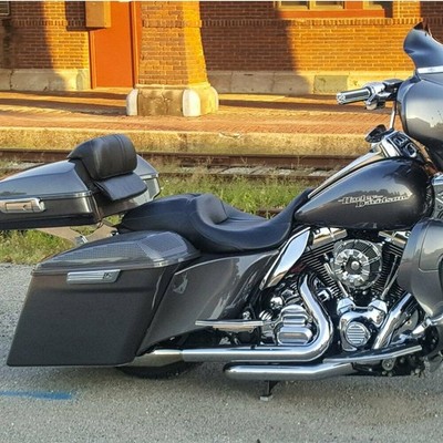 Charcoal Pearl Stretched Extended Side Cover For 14+ Harley Street