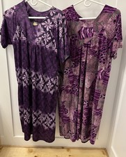 2 Vintage Handmade Hawaiian Muumuu Size M