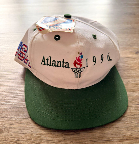 Team USA Atlanta 1996 Olympics Officially Licensed Snapback Cap White/Green
