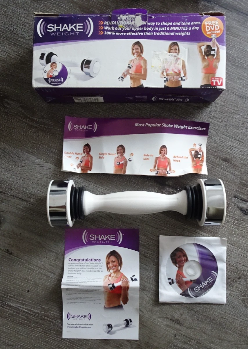 SHAKE WEIGHT 2.5lbs dumbell, DVD, instructions, routines- Cost £50