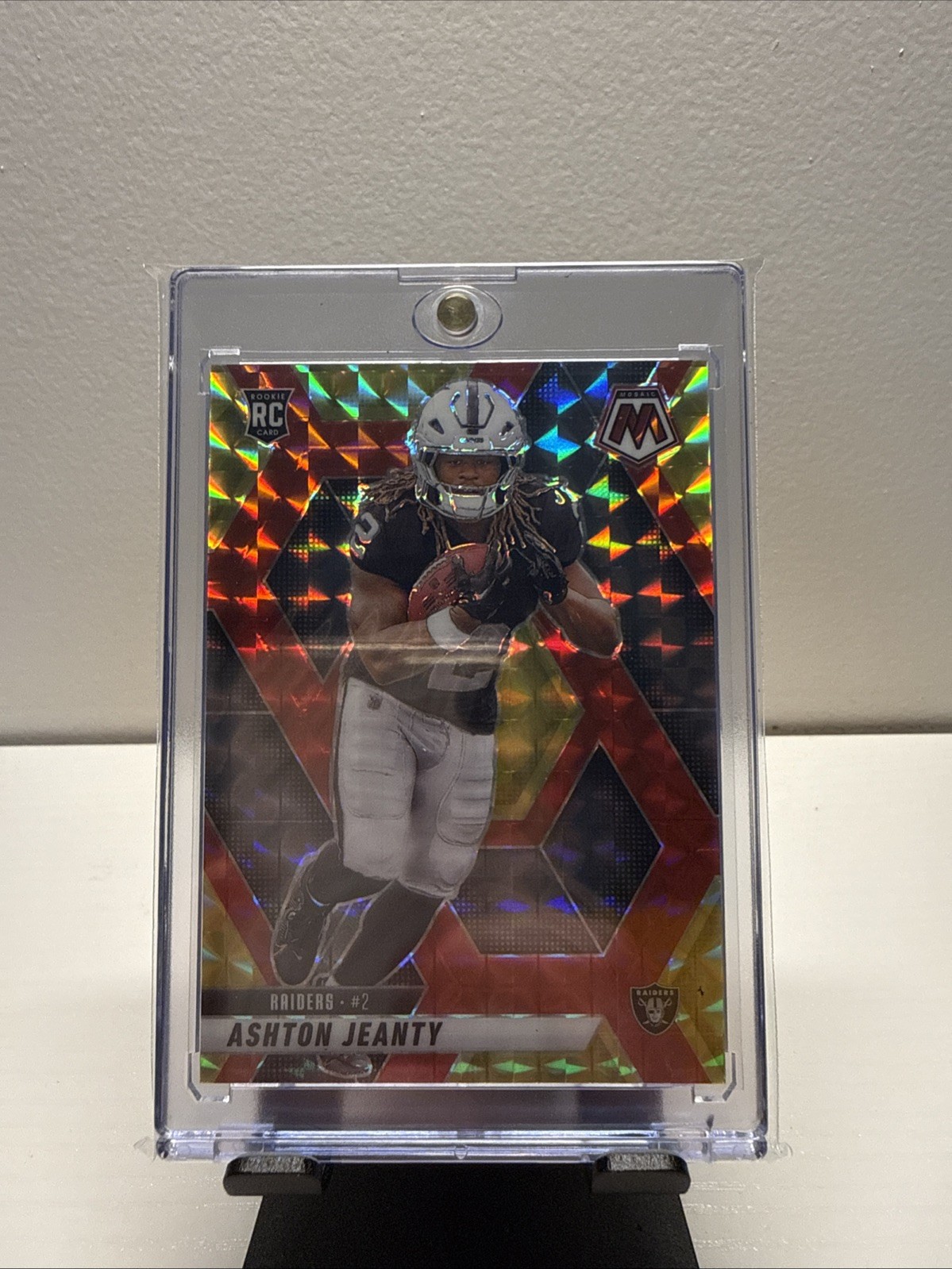 2025 Mosaic Ashton Jeanty Rookie Red & Yellow Choice /89 No. 345