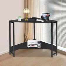 Corner Desk Small Desk with Outlets 110V Corner Table for Small Space 68*68*75cm