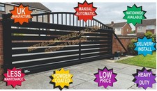 Driveway Gates  - Sliding Gate - Automatic Gate - Corner Sliding Gate -Composite