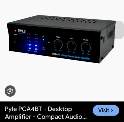 Pyle PCA4BT Desktop Amplifier 