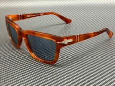 PERSOL PO3363S 96 56 Terra Di Siena Blue Men's 57 mm Sunglasses